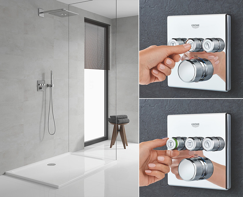 Pack de douche encastrée SMARTCONTROL GROHE tête 31 x 31 cm+